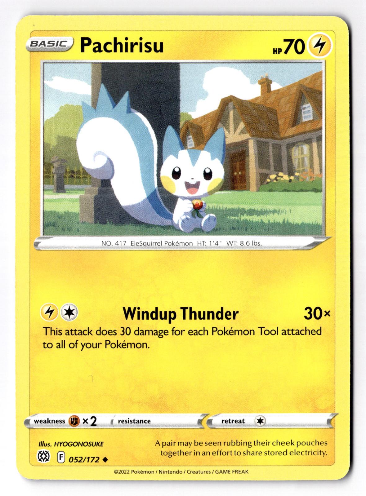 Pachirisu 052/172 Uncommon Brilliant Stars Pokemon Lightly Played