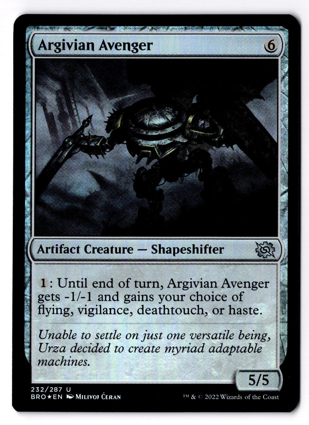 Argivian Avenger 232 Uncommon The Brothers' War Magic: The Gathering Foil LP
