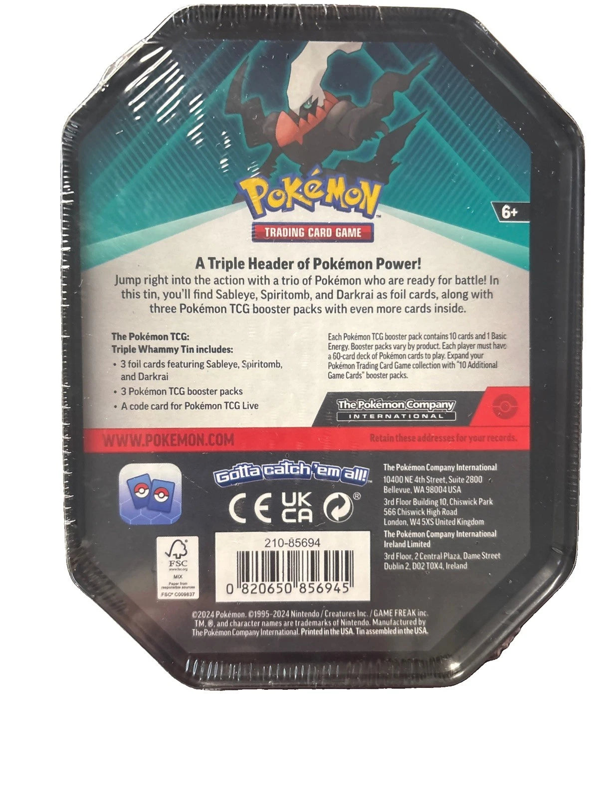 Darkrai Pokemon Triple Whammy Tin