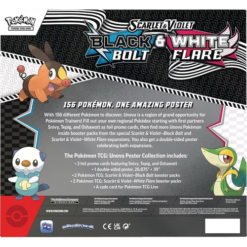 Black Bolt/White Flare Pokemon Unova Poster Collection