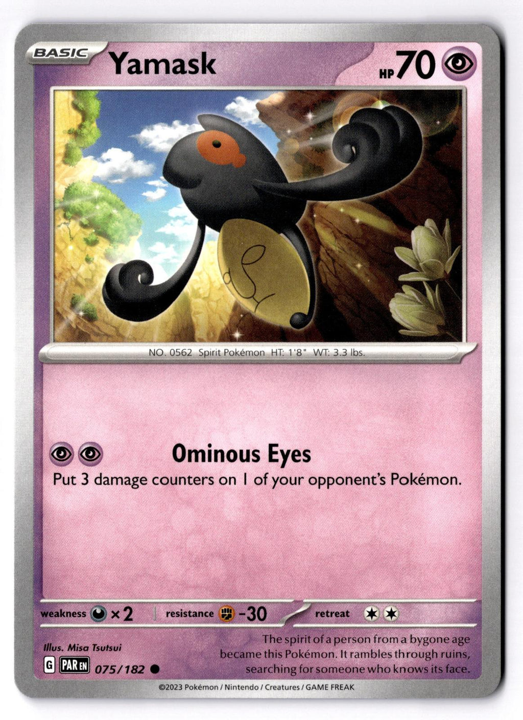 Yamask 075/182 Common Paradox Rift Pokemon Near Mint
