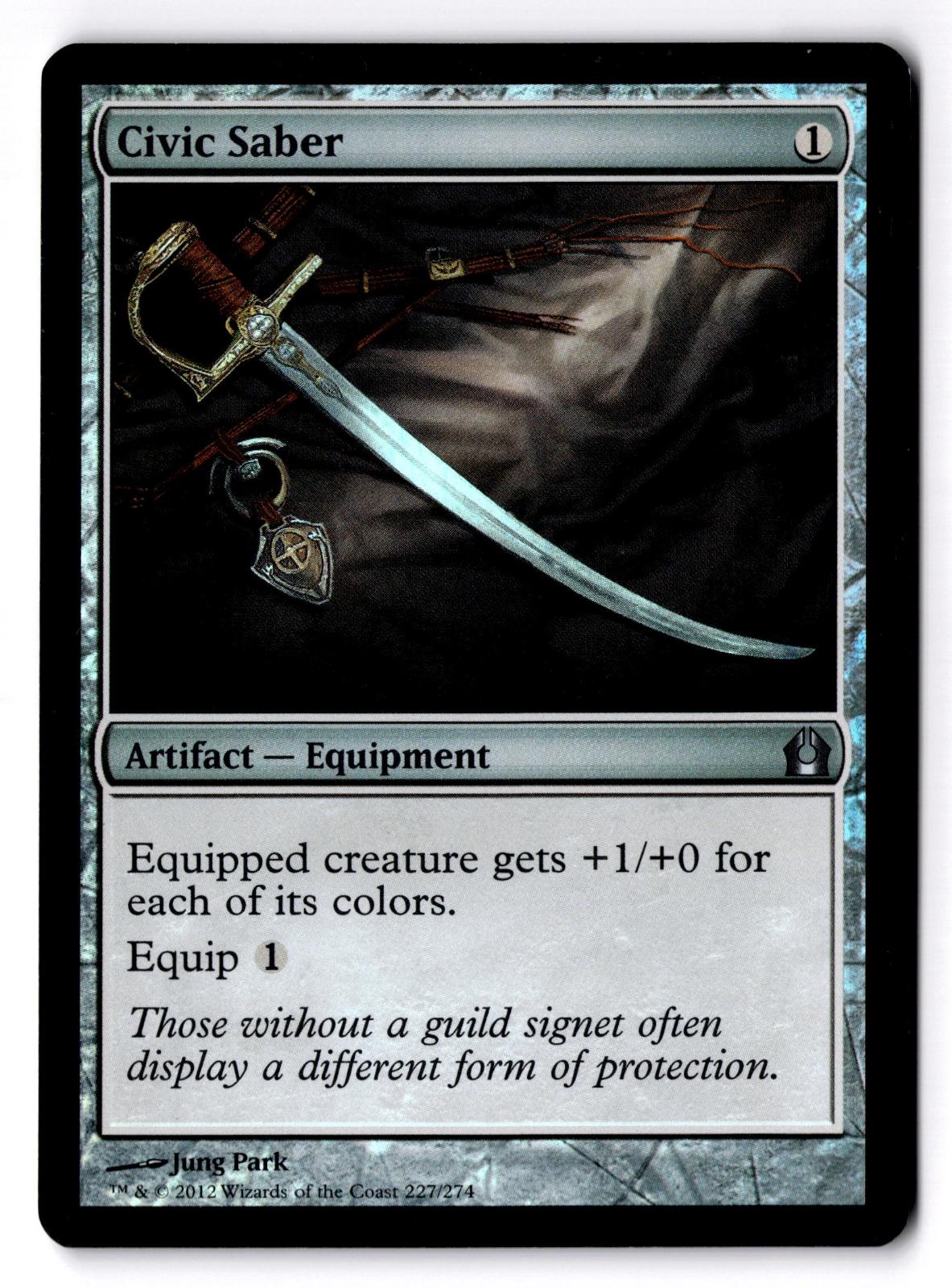 Civic Saber 227 Uncommon Return to Ravnica Magic: The Gathering Foil LP