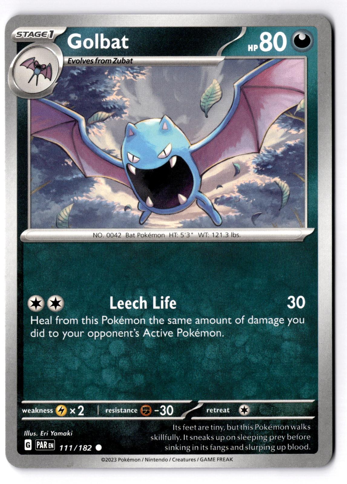 Golbat 111/182 Common Paradox Rift Pokemon Near Mint