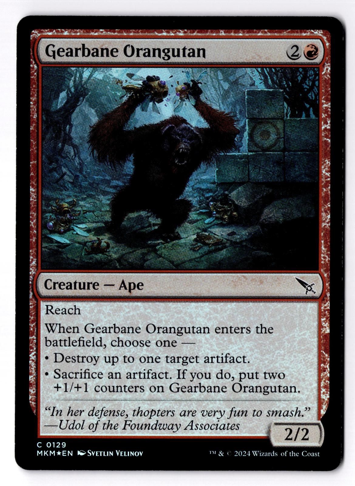 Gearbane Orangutan 129 Murders at Karlov Manor Magic: The Gathering Foil LP