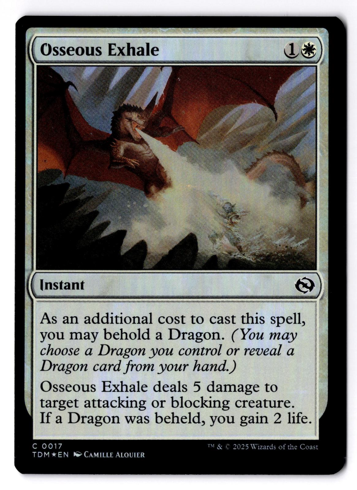 Osseous Exhale 17 Common Tarkir: Dragonstorm Magic: The Gathering Foil LP