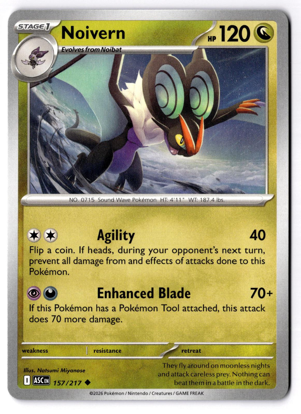 Noivern 157/217 Uncommon Ascended Heroes Pokemon Near Mint
