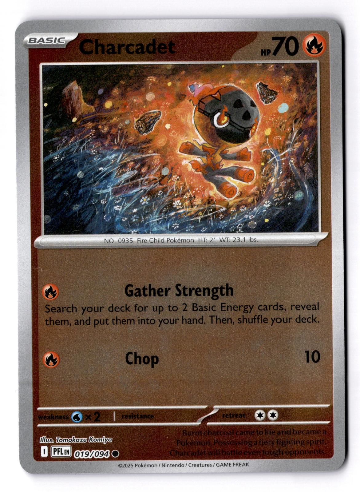 Charcadet 019/094 Common Phantasmal Flames Pokemon Reverse Holo Near Mint