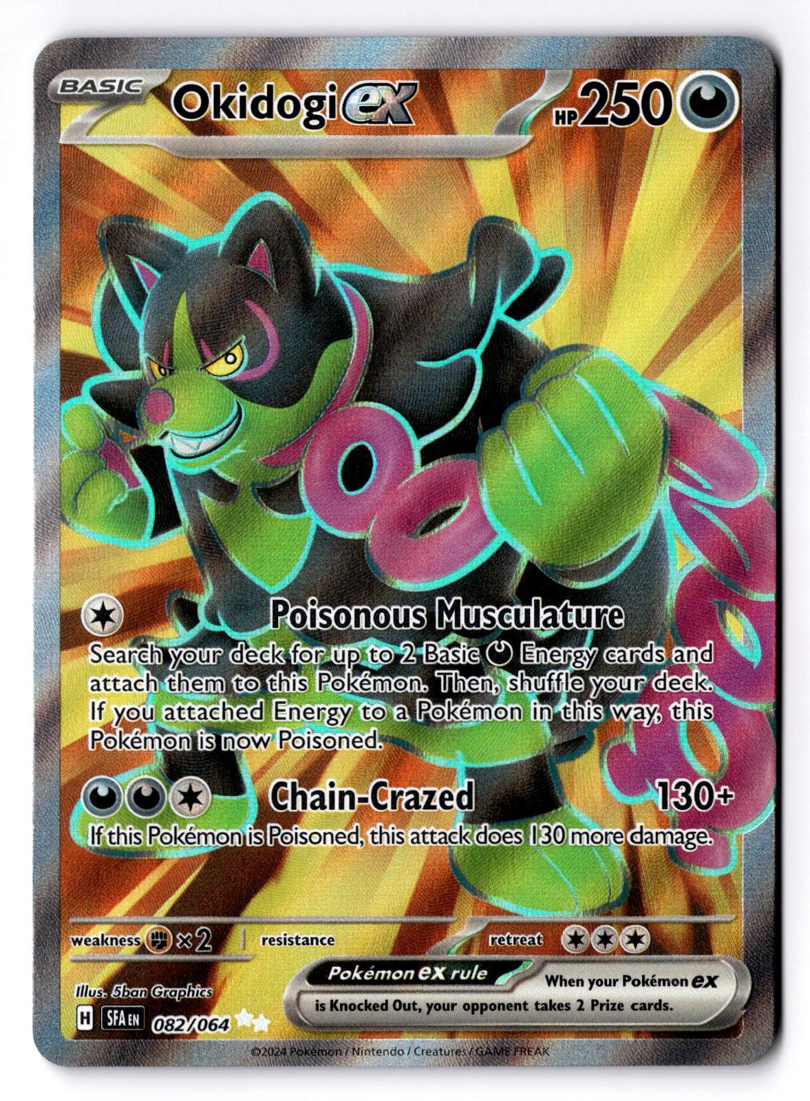 Okidogi ex 082/064 Ultra Rare Shrouded Fable Pokemon Holo Near Mint