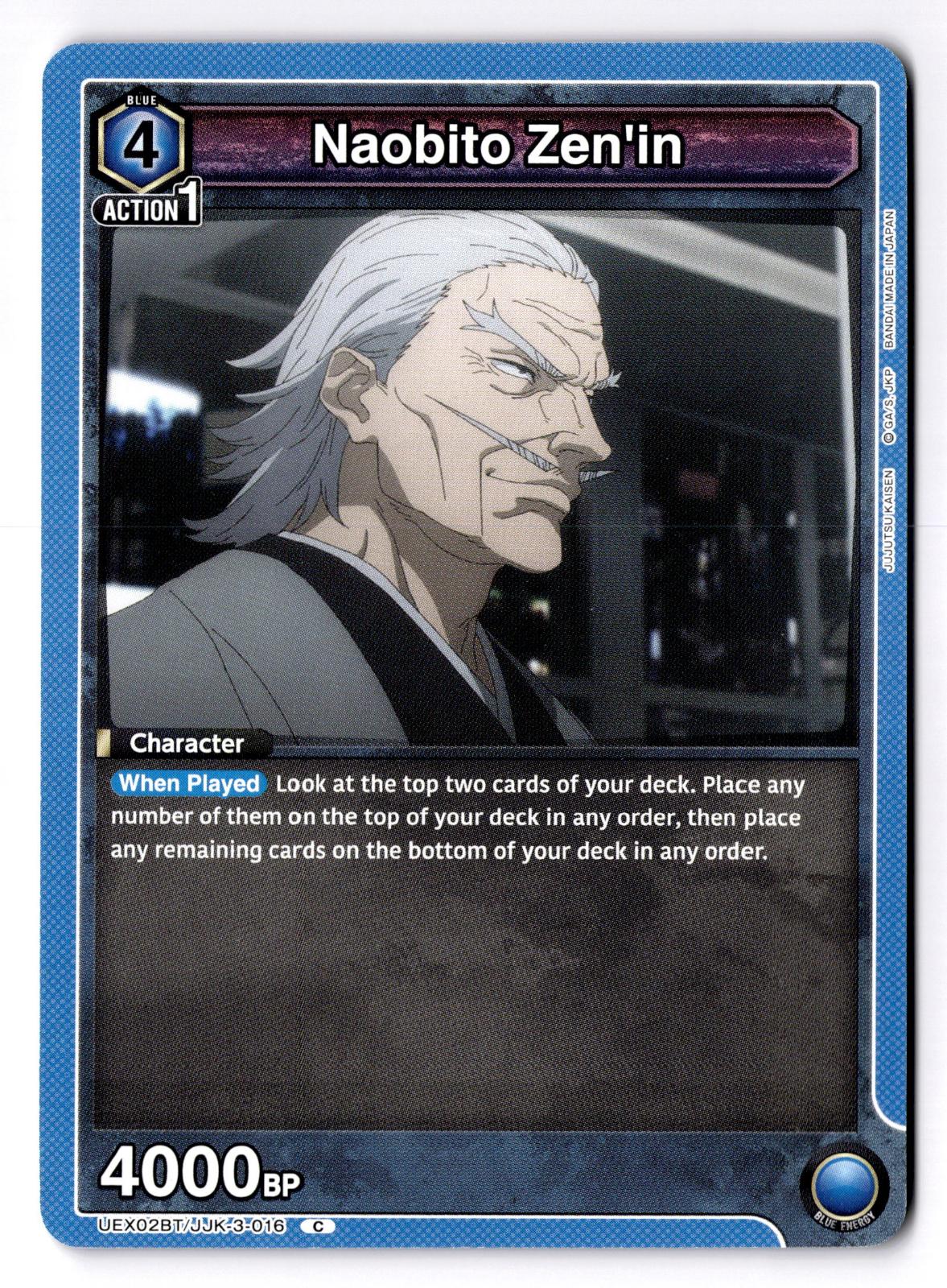 Naobito Zen'in UEX02BT/JJK-3-016 C UEX02BT: Jujutsu Kaisen Vol.2 Union Arena NM