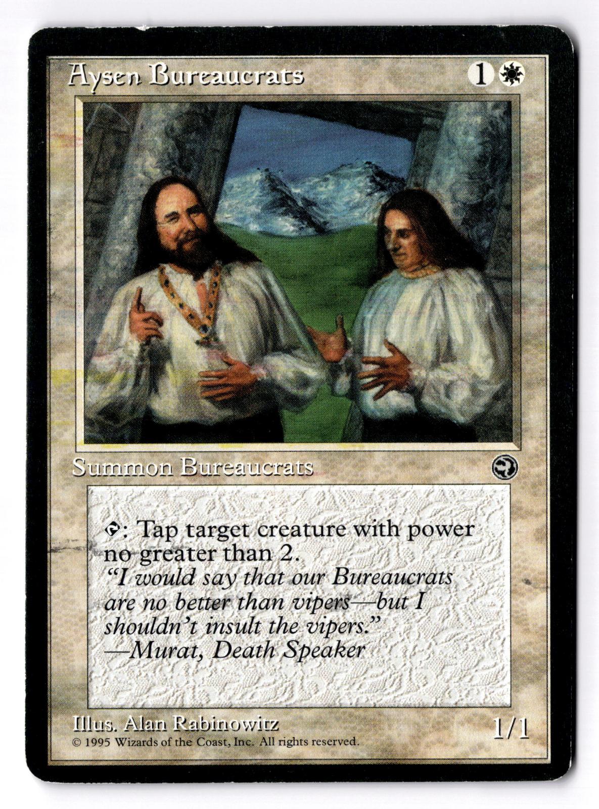 Aysen Bureaucrats Common Homelands Magic: The Gathering Moderately Played