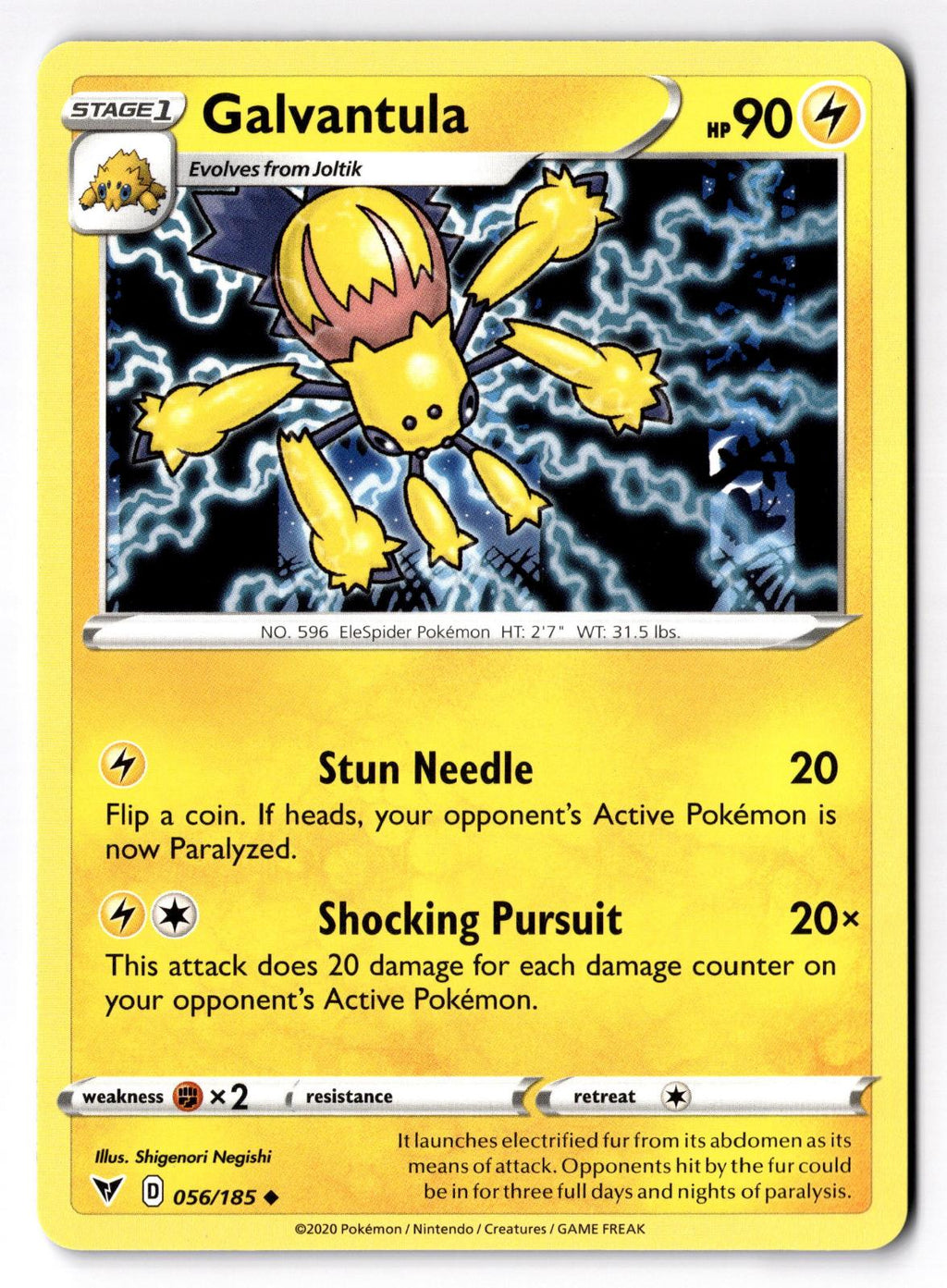 Galvantula 056/185 Uncommon Vivid Voltage Pokemon Near Mint