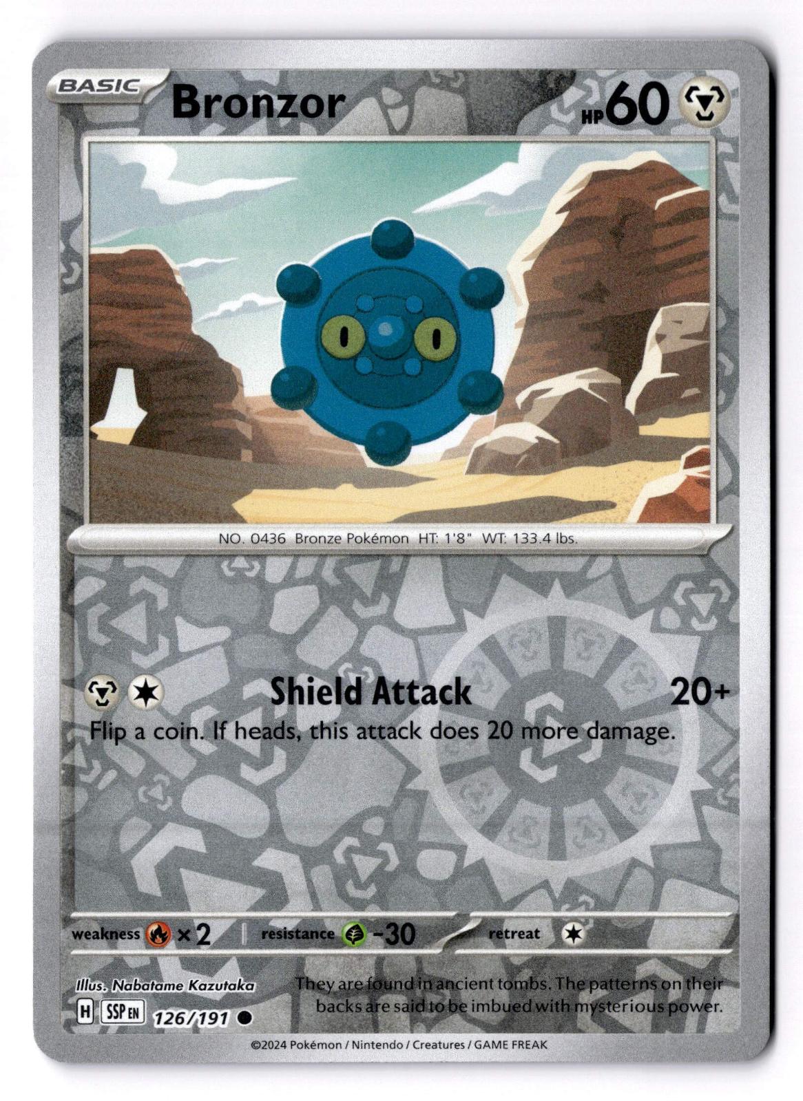 Bronzor 126/191 Common Surging Sparks Pokemon Reverse Holo Near Mint