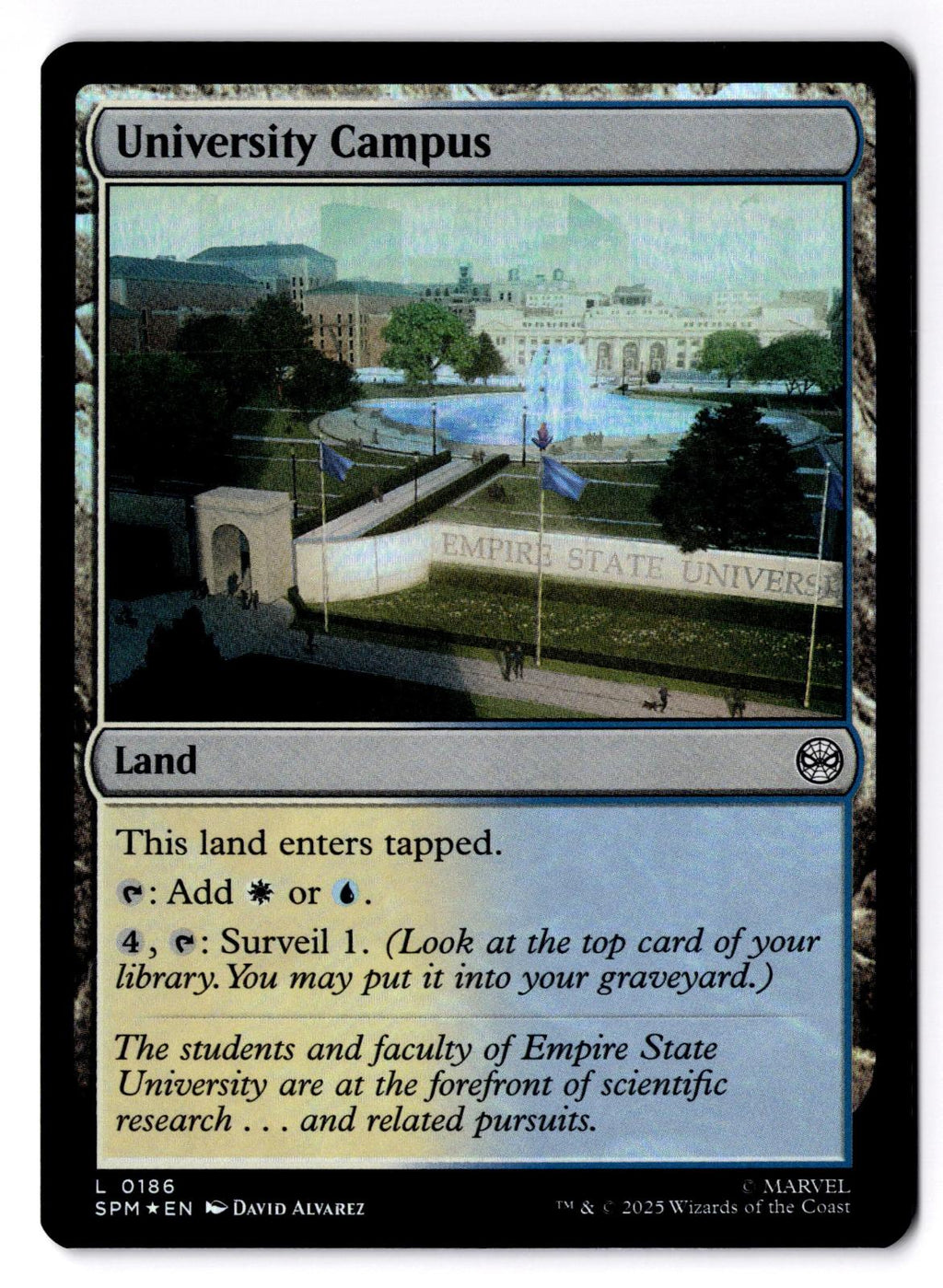 University Campus 186 Land Marvel's Spider-Man Magic: The Gathering Foil LP