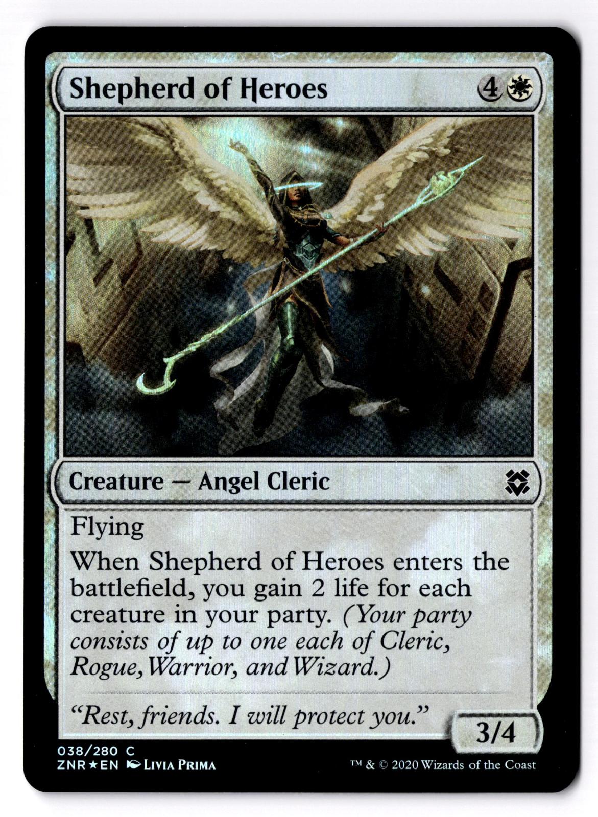 Shepherd of Heroes 38 Common Zendikar Rising Magic: The Gathering Foil LP