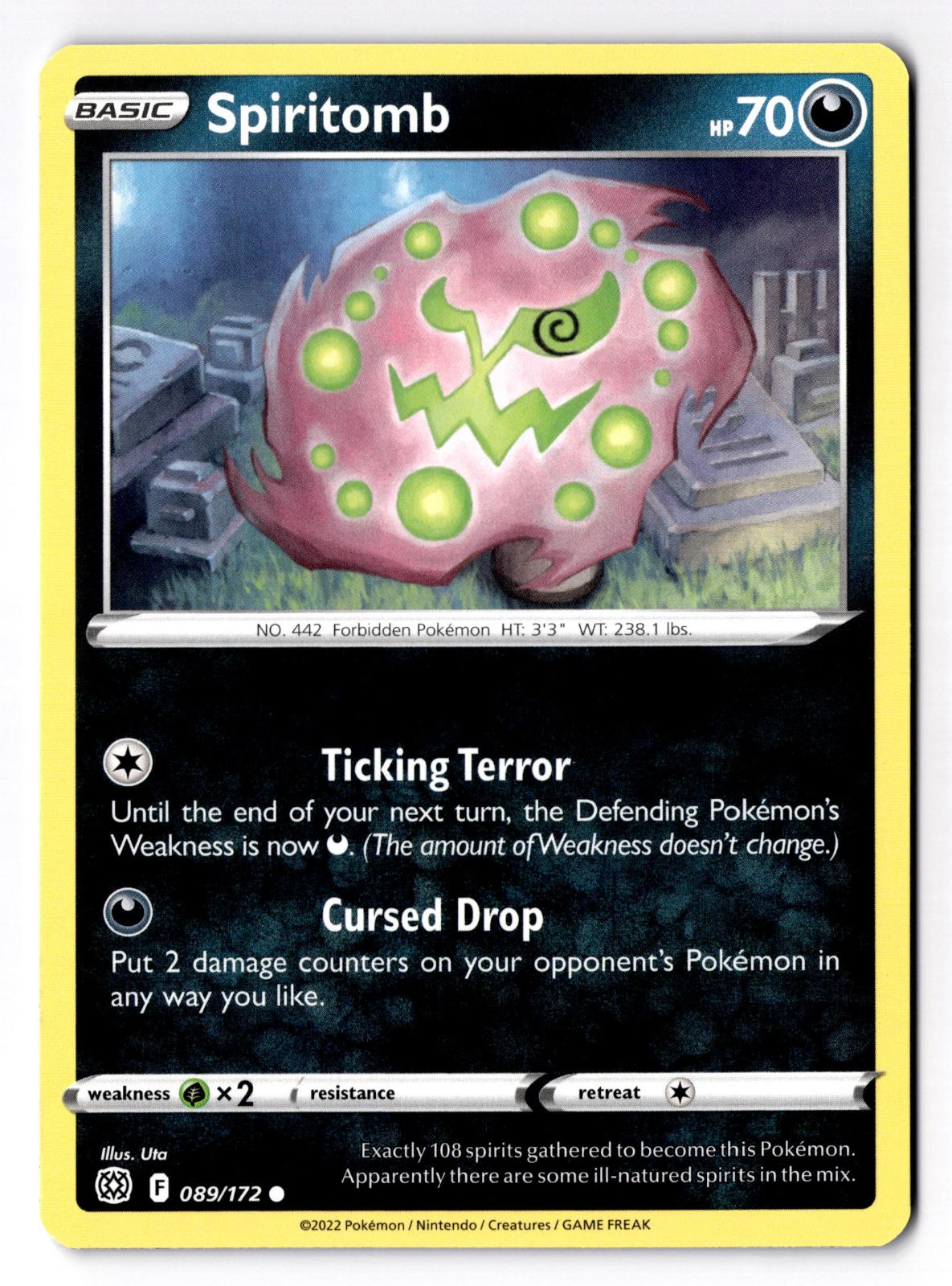 Spiritomb 089/172 Common Brilliant Stars Pokemon Lightly Played