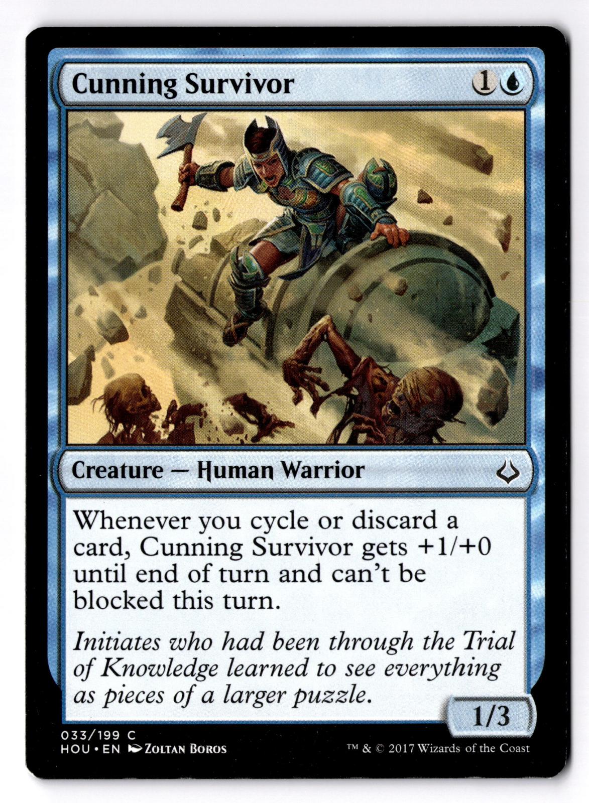 Cunning Survivor 33 Common Hour of Devastation Magic: The Gathering MP