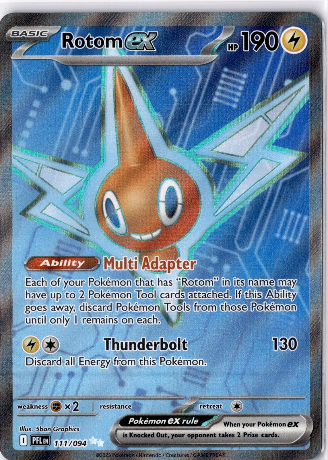 Rotom ex 111/094 Ultra Rare Phantasmal Flames Pokemon Holo Near Mint