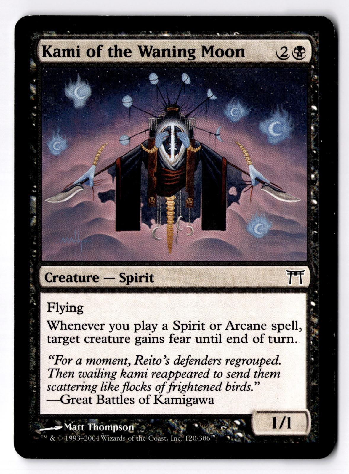 Kami of the Waning Moon 120 Common Champions of Kamigawa Magic: The Gathering MP