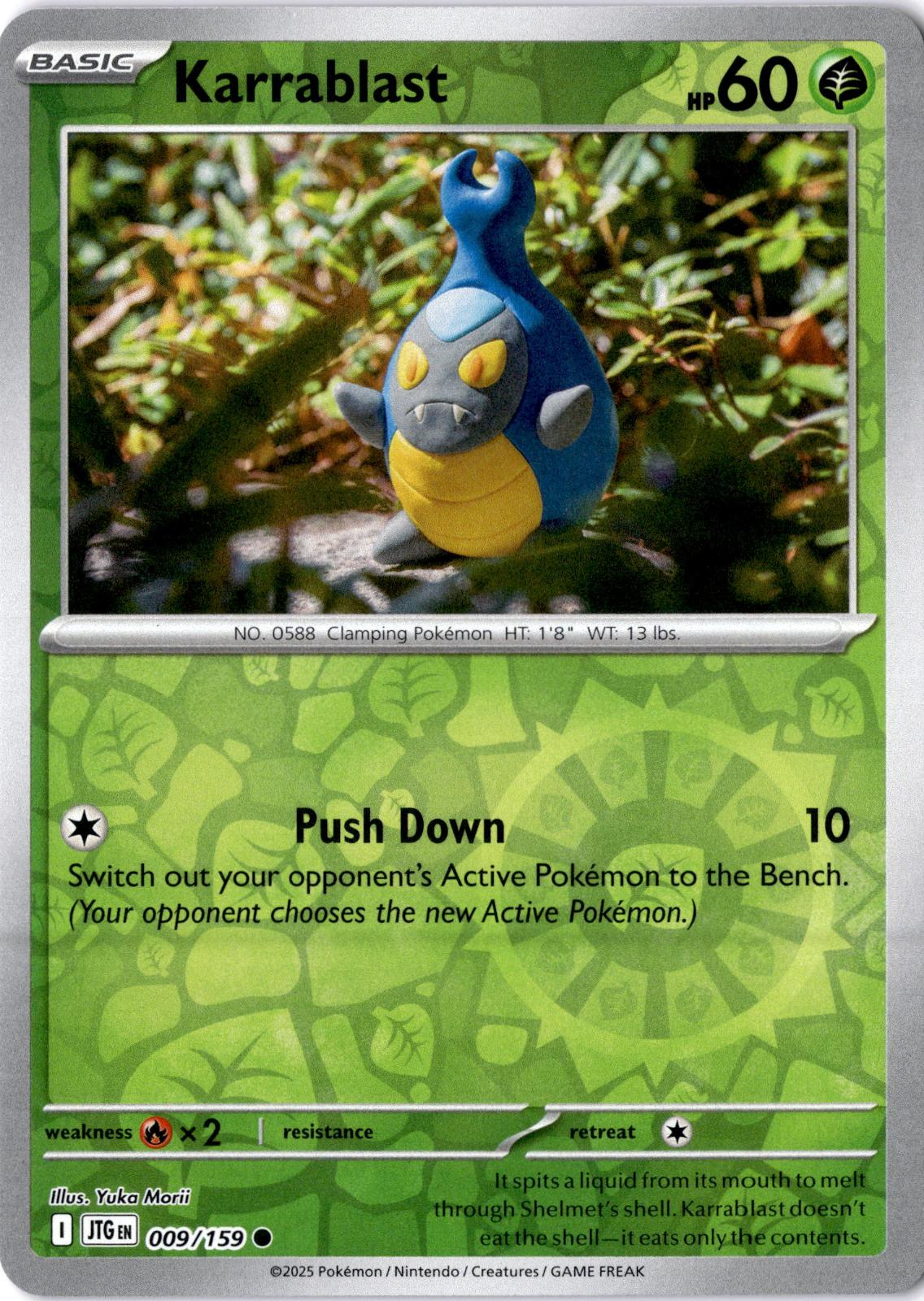 Karrablast 009/159 Common Journey Together Pokemon Reverse Holo Near Mint