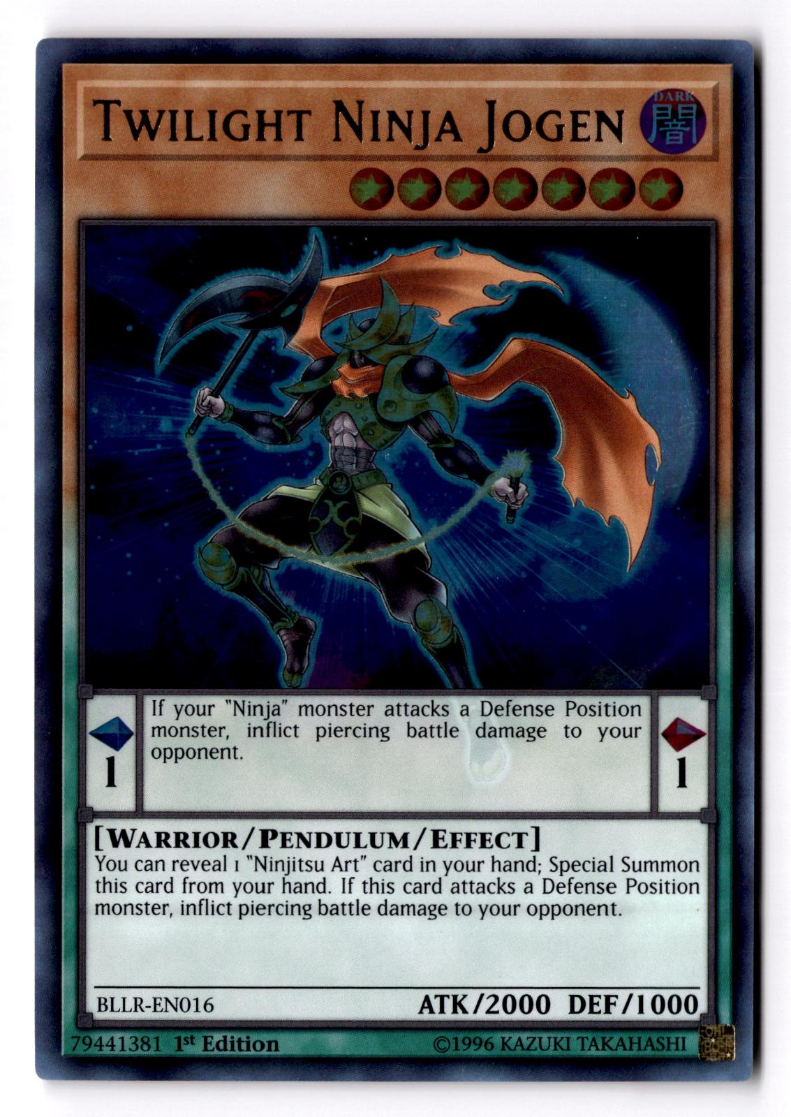 Twilight Ninja Jogen BLLR-EN016 Battles of Legend 1st Edition NM
