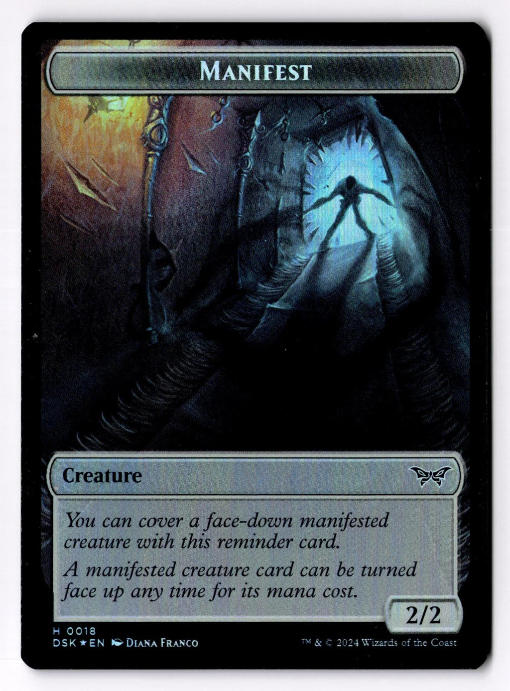 Beast // Manifest Double-Sided Token 3 // 18 Magic: The Gathering Foil LP
