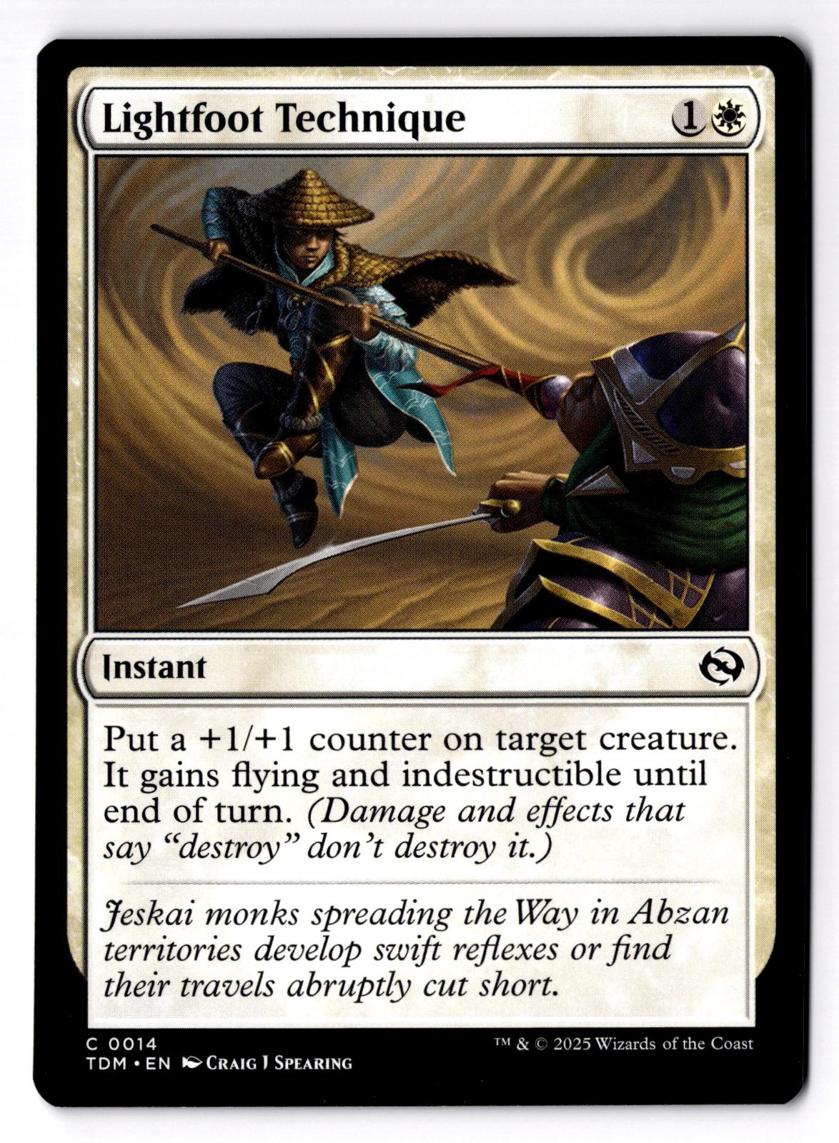 Lightfoot Technique 14 Common Tarkir: Dragonstorm Magic: The Gathering LP