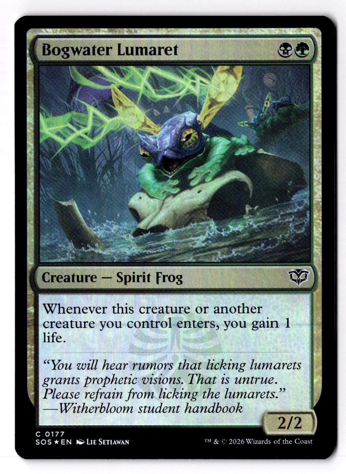 Bogwater Lumaret 177 Common Secrets of Strixhaven Magic: The Gathering Foil LP