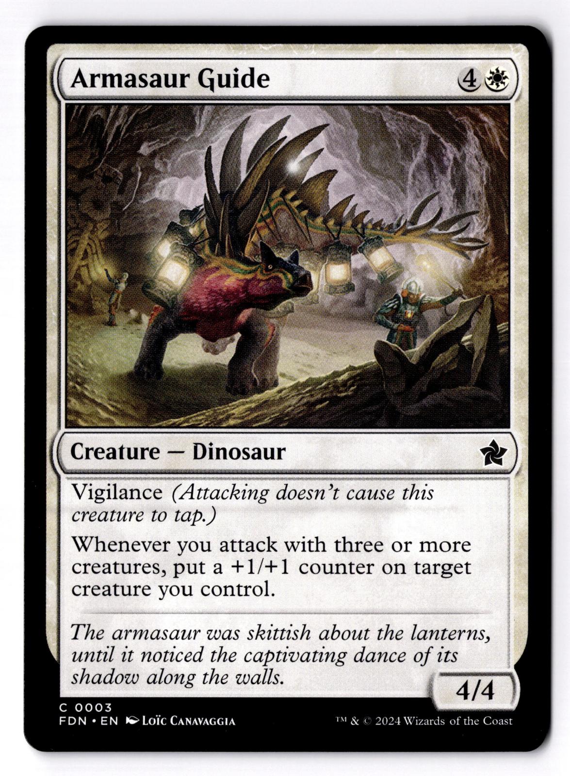 Armasaur Guide 3 Common Foundations Magic: The Gathering Lightly Played