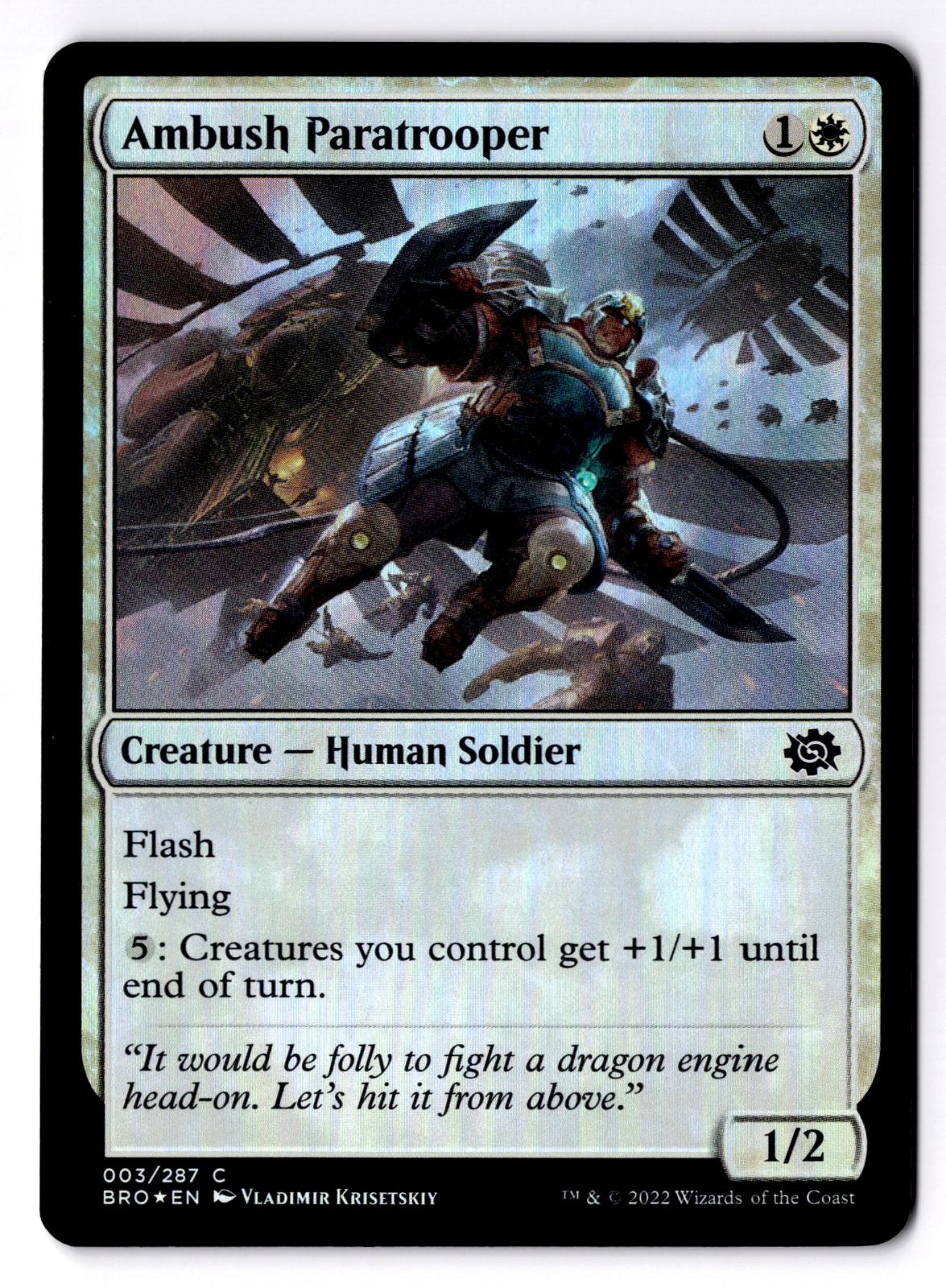 Ambush Paratrooper 3 Common The Brothers' War Magic: The Gathering Foil LP