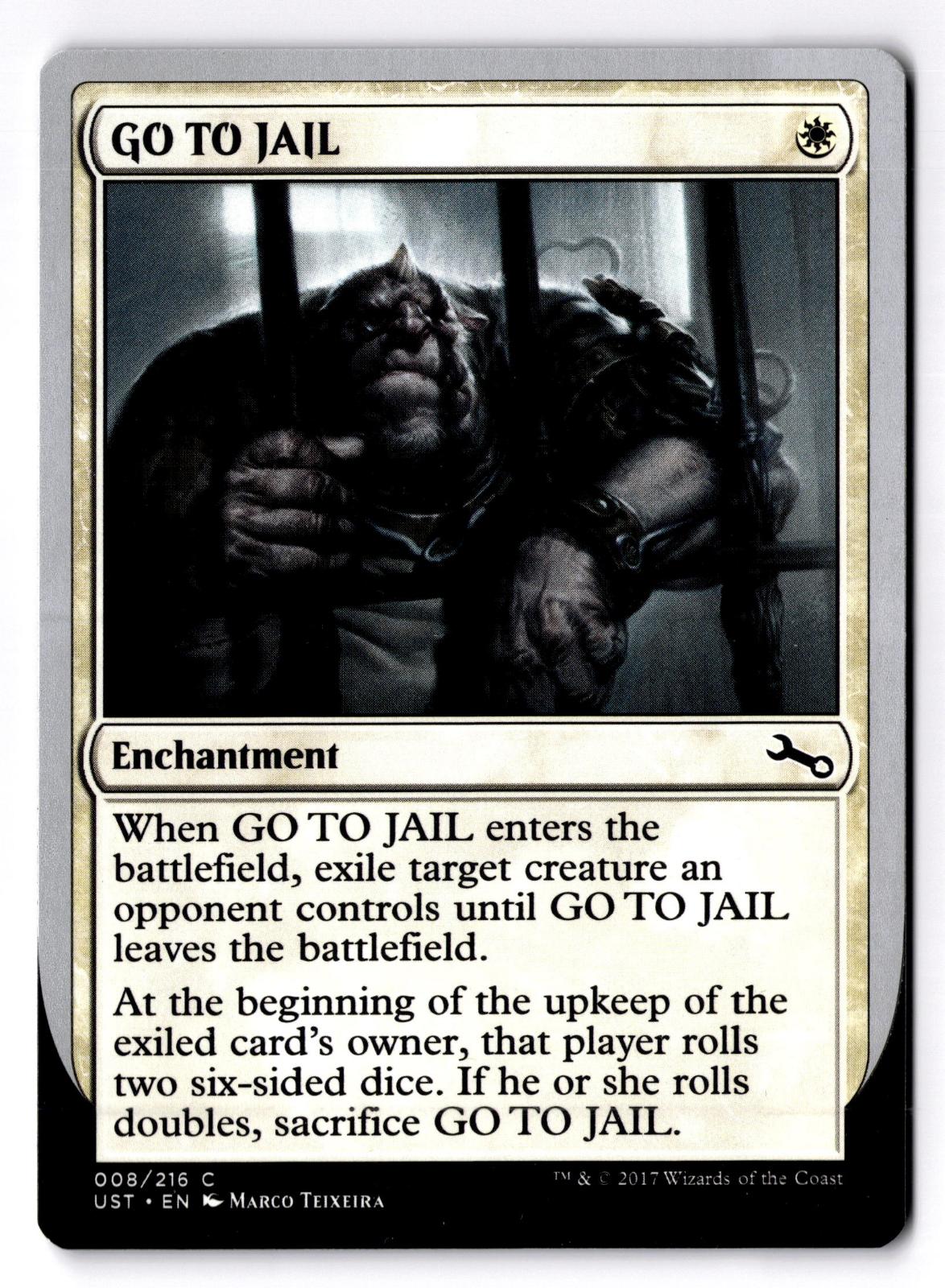 GO TO JAIL 8 Common Unstable Magic: The Gathering Moderately Played