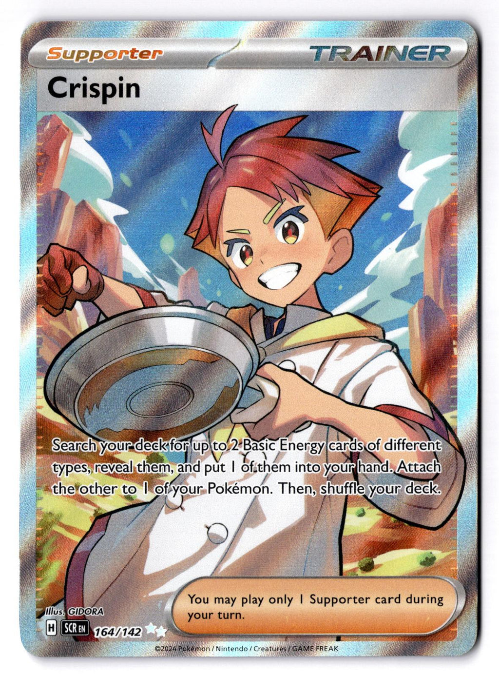 Crispin 164/142 Ultra Rare Stellar Crown Pokemon Holo Near Mint