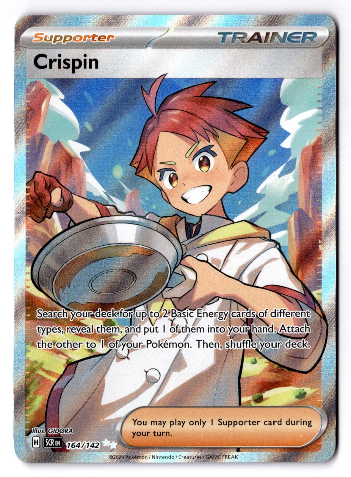Crispin 164/142 Ultra Rare Stellar Crown Pokemon Holo Near Mint