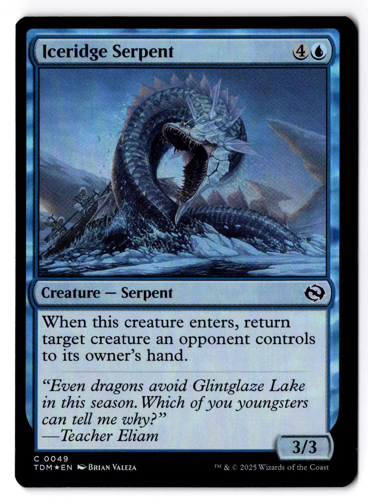 Iceridge Serpent 49 Common Tarkir: Dragonstorm Magic: The Gathering Foil LP