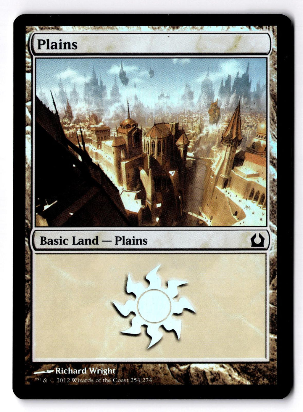 Plains (254) 254 Land Return to Ravnica Magic: The Gathering Foil Lightly Played