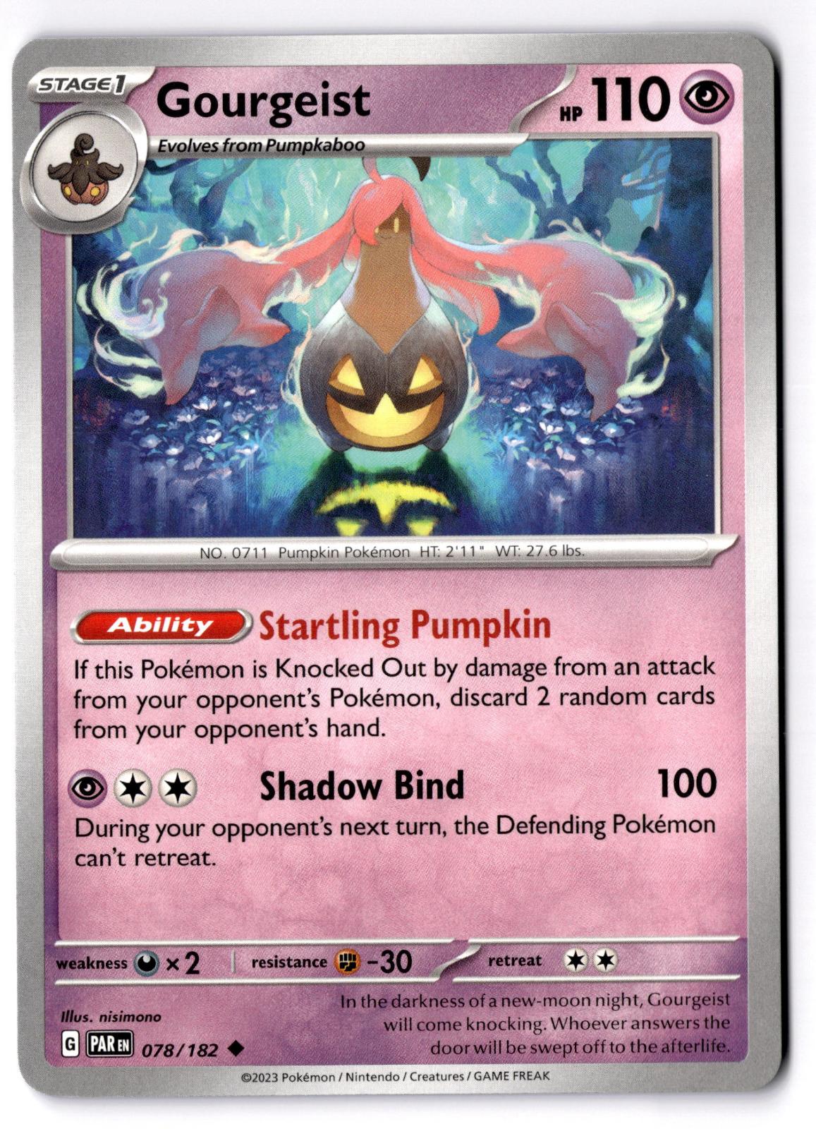 Gourgeist 078/182 Uncommon Paradox Rift Pokemon Near Mint