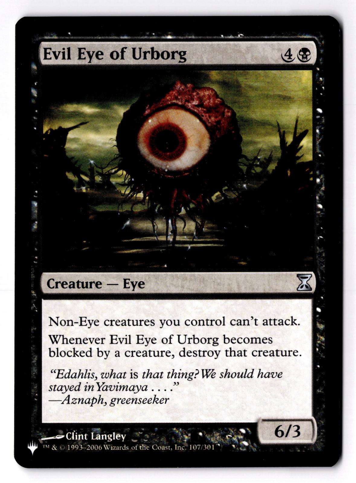 Evil Eye of Urborg 107/301 Uncommon The List Reprints Magic: The Gathering LP
