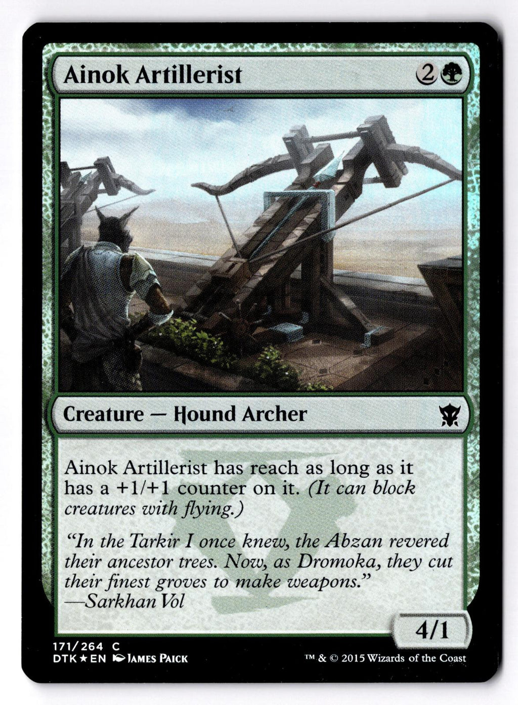 Ainok Artillerist 171 Common Dragons of Tarkir Magic: The Gathering Foil LP