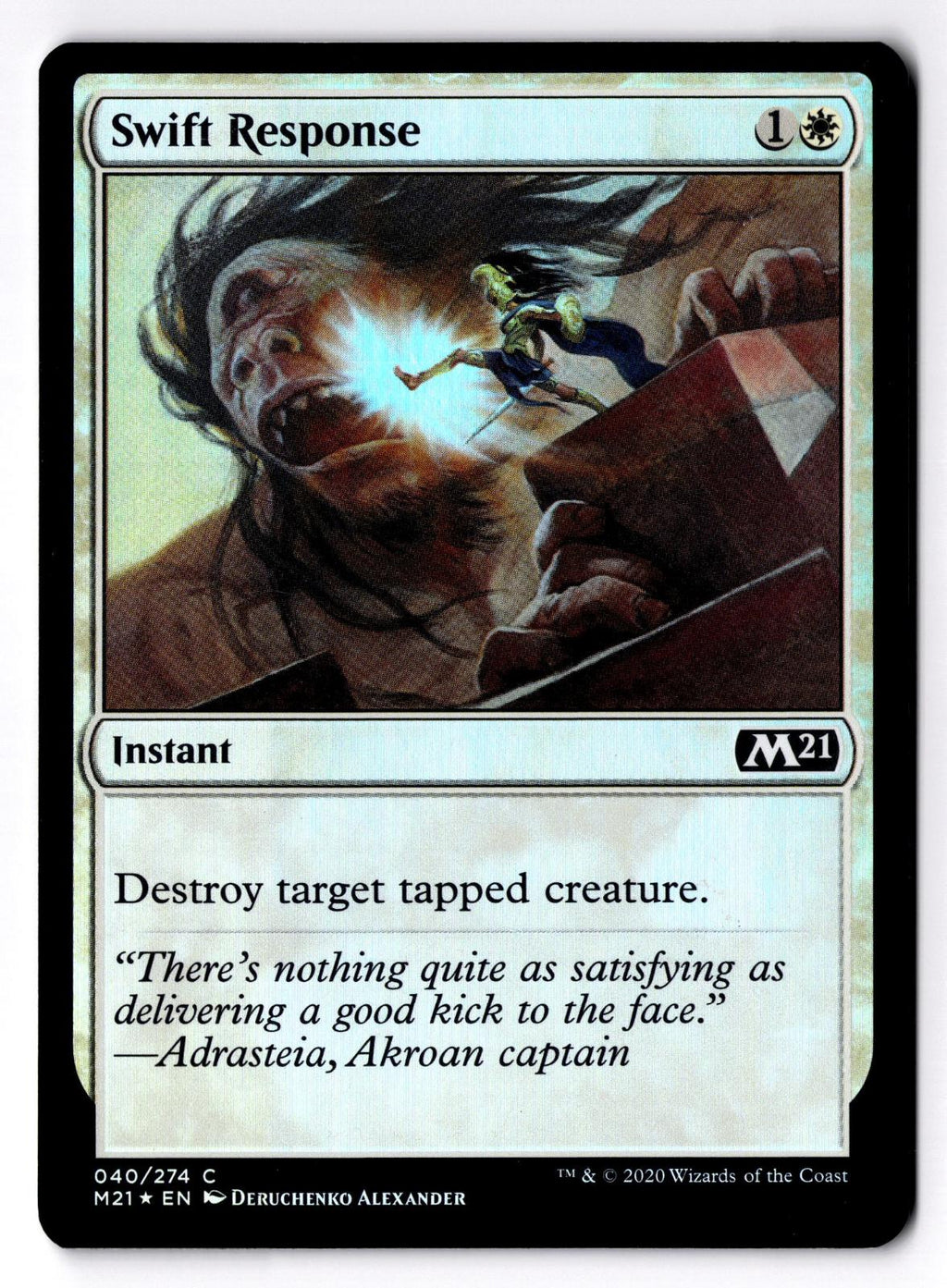 Swift Response 40 Common Core Set 2021 Magic: The Gathering Foil Lightly Played