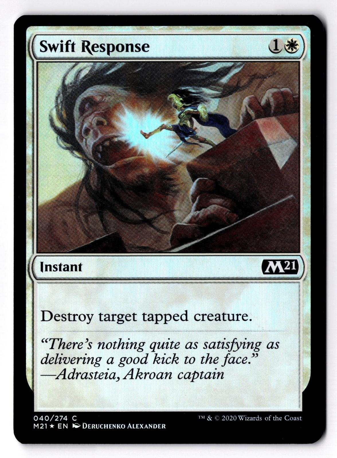 Swift Response 40 Common Core Set 2021 Magic: The Gathering Foil Lightly Played