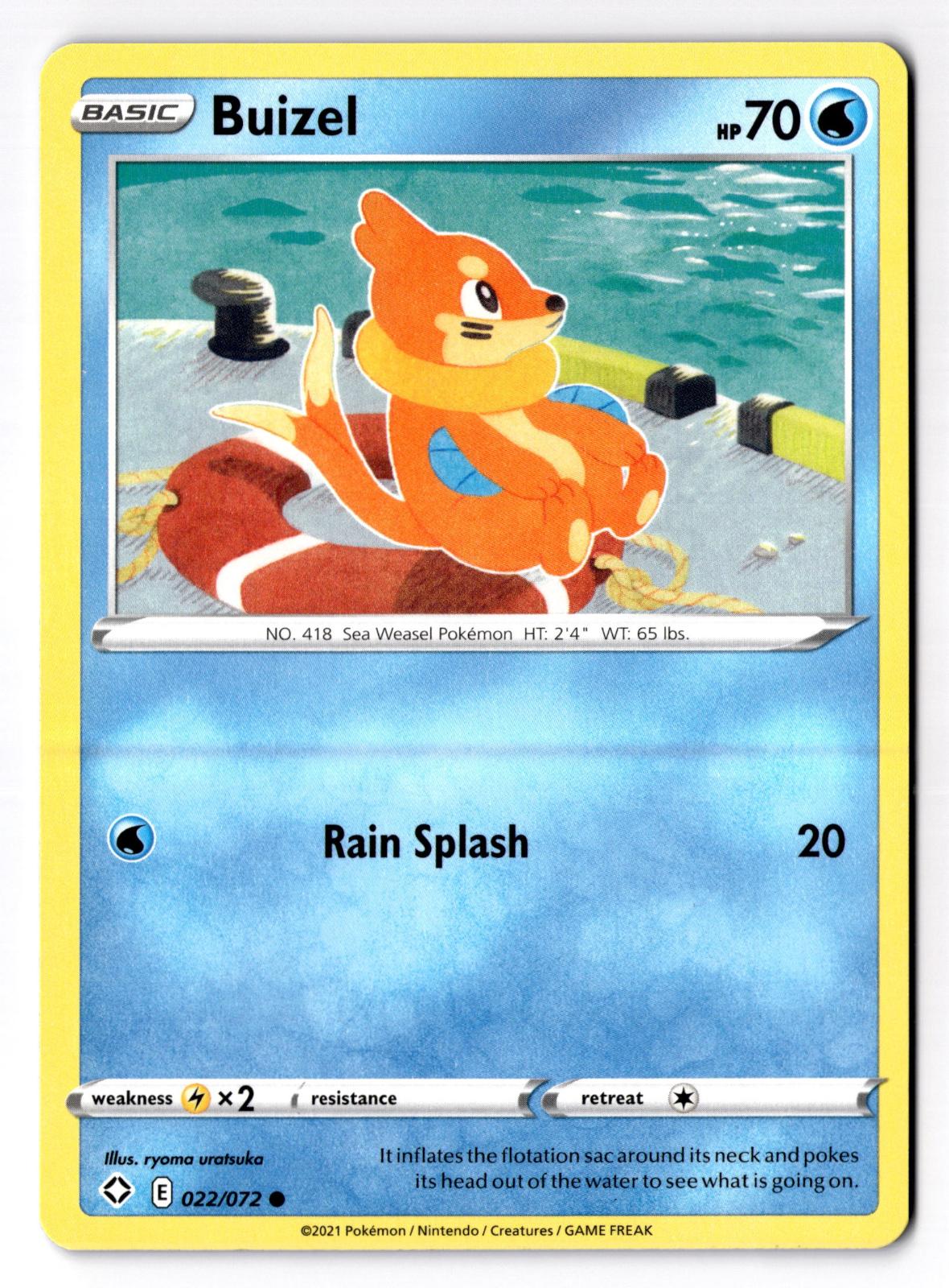 Buizel 022/072 Common Shining Fates Pokemon Near Mint