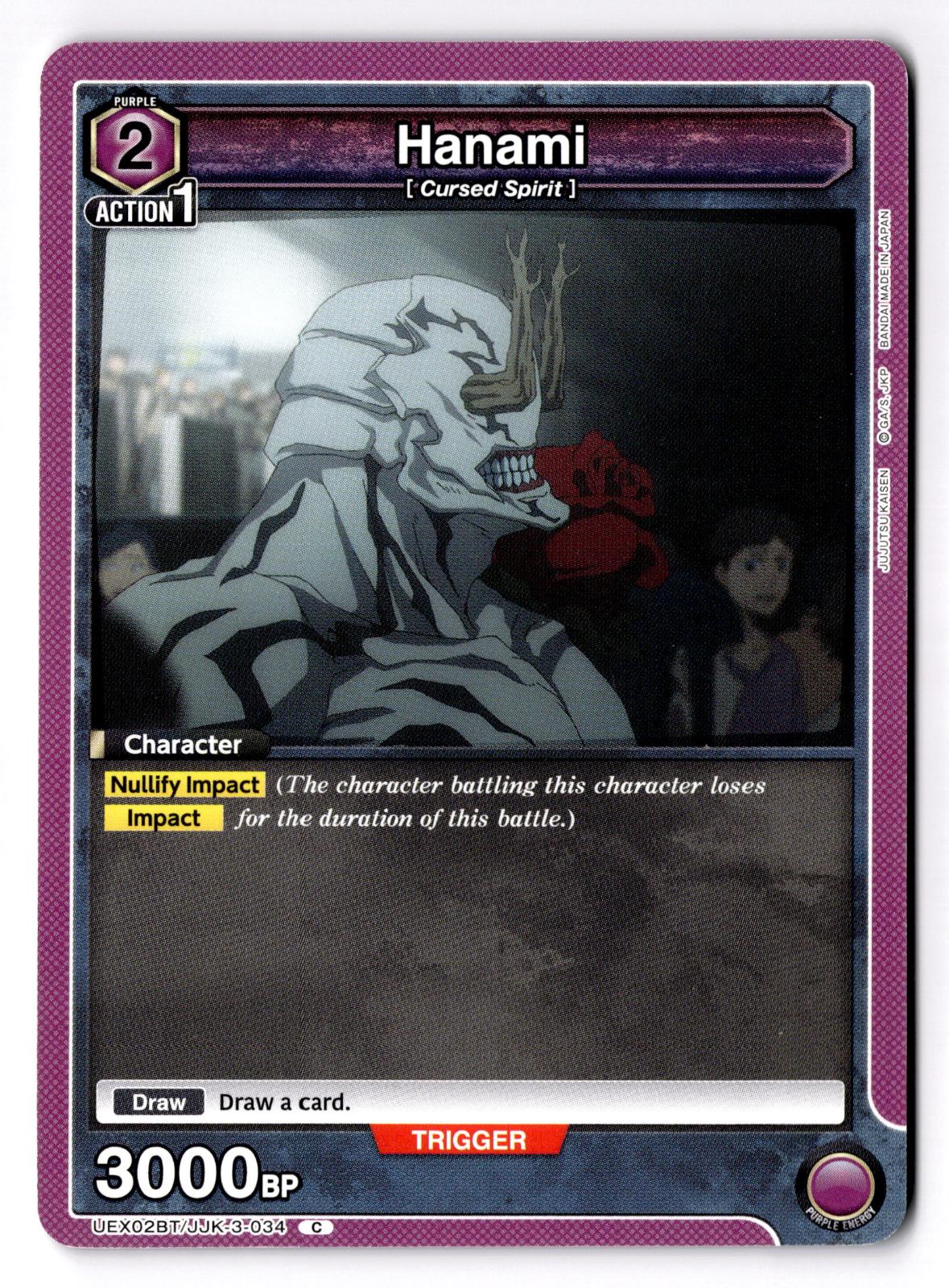 Hanami (034) UEX02BT/JJK-3-034 C UEX02BT: Jujutsu Kaisen Vol.2 Union Arena NM