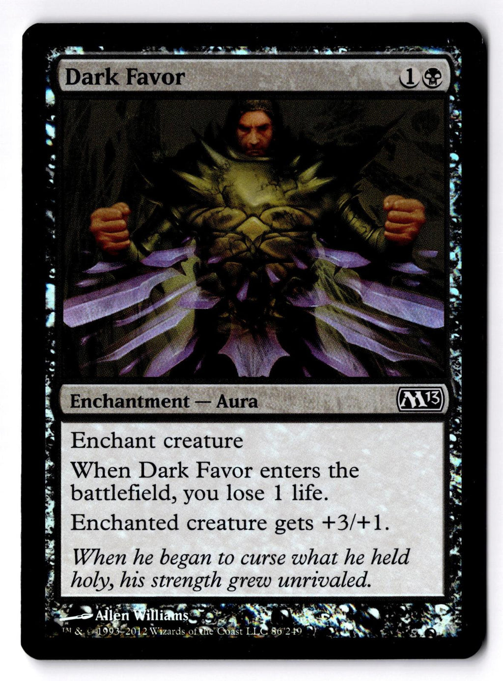 Dark Favor 86 Common Magic 2013 (M13) Magic: The Gathering Foil Lightly Played