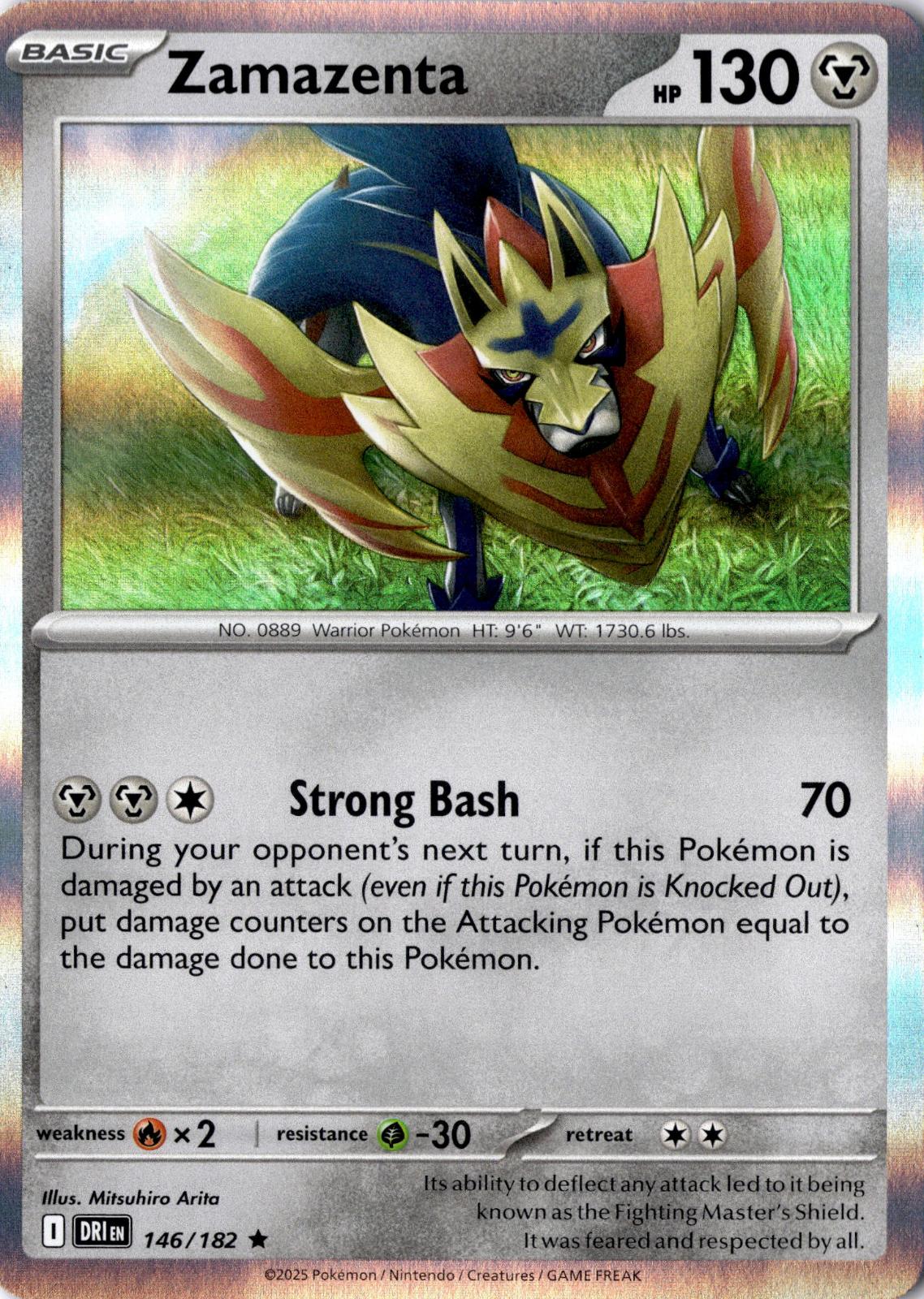 Zamazenta 146/182 Rare Destined Rivals Pokemon Holo Near Mint