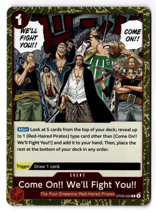 Come On!! We'll Fight You!! OP09-020 Emperors in the New World One Piece Foil NM