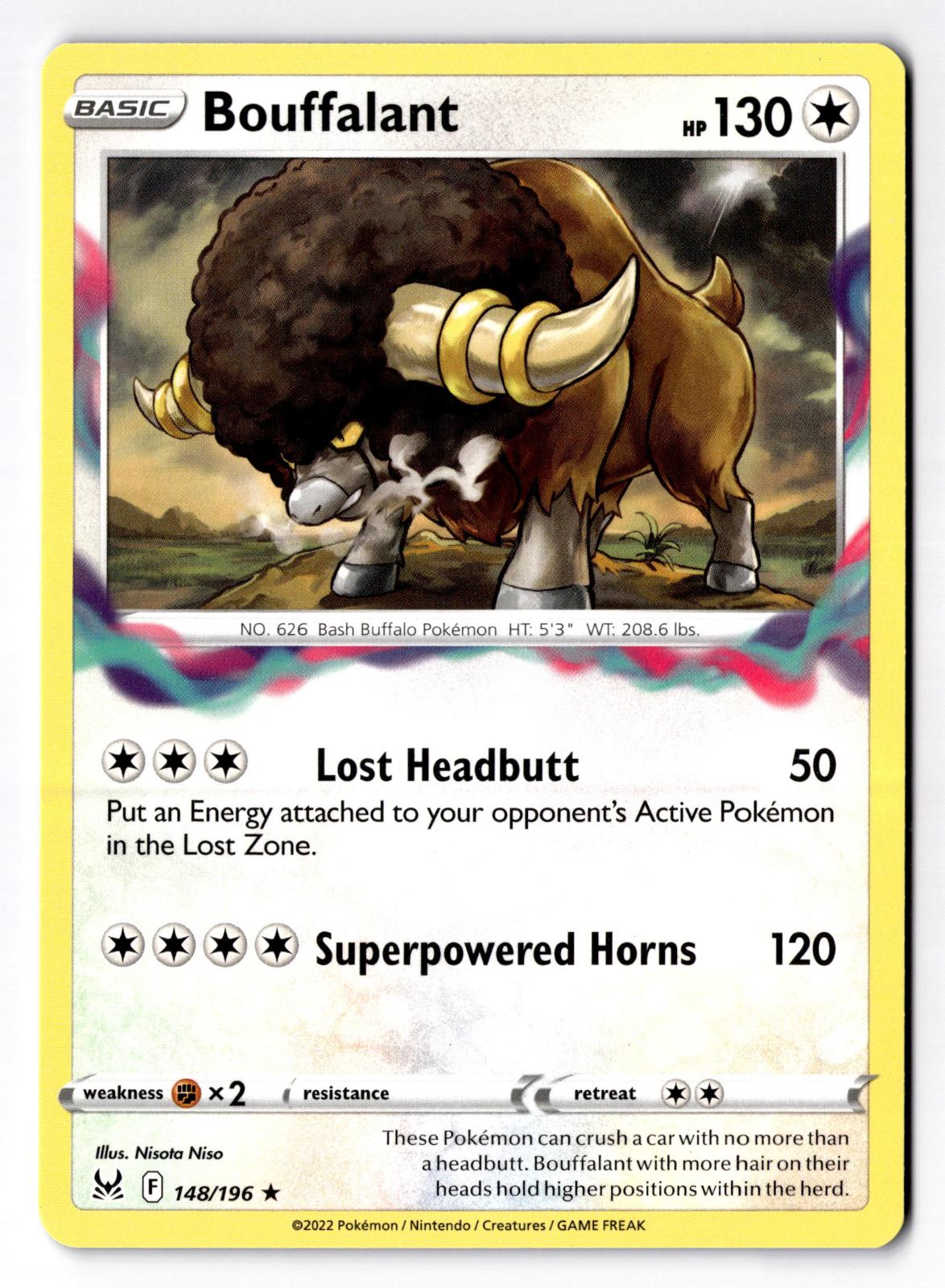 Bouffalant 148/196 Rare Lost Origin Pokemon Near Mint