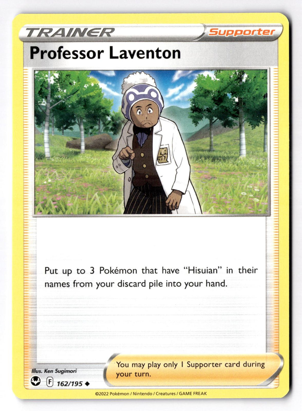 Professor Laventon 162/195 Uncommon Silver Tempest Pokemon Near Mint