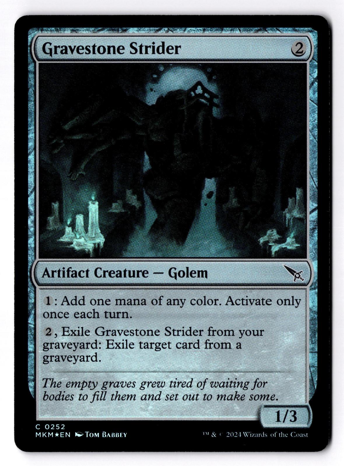 Gravestone Strider 252 Murders at Karlov Manor Magic: The Gathering Foil LP