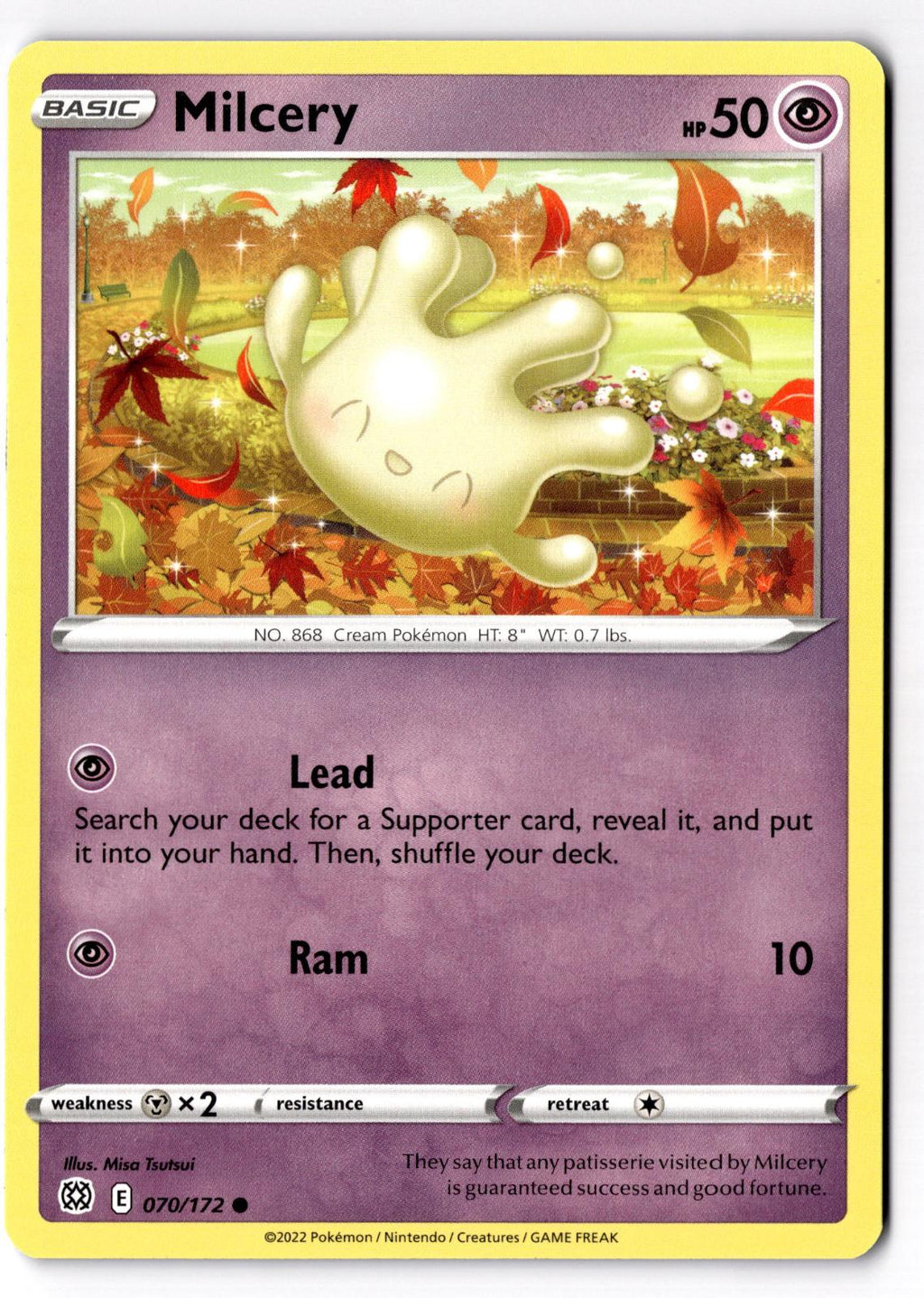 Milcery 070/172 Common Brilliant Stars Pokemon Lightly Played