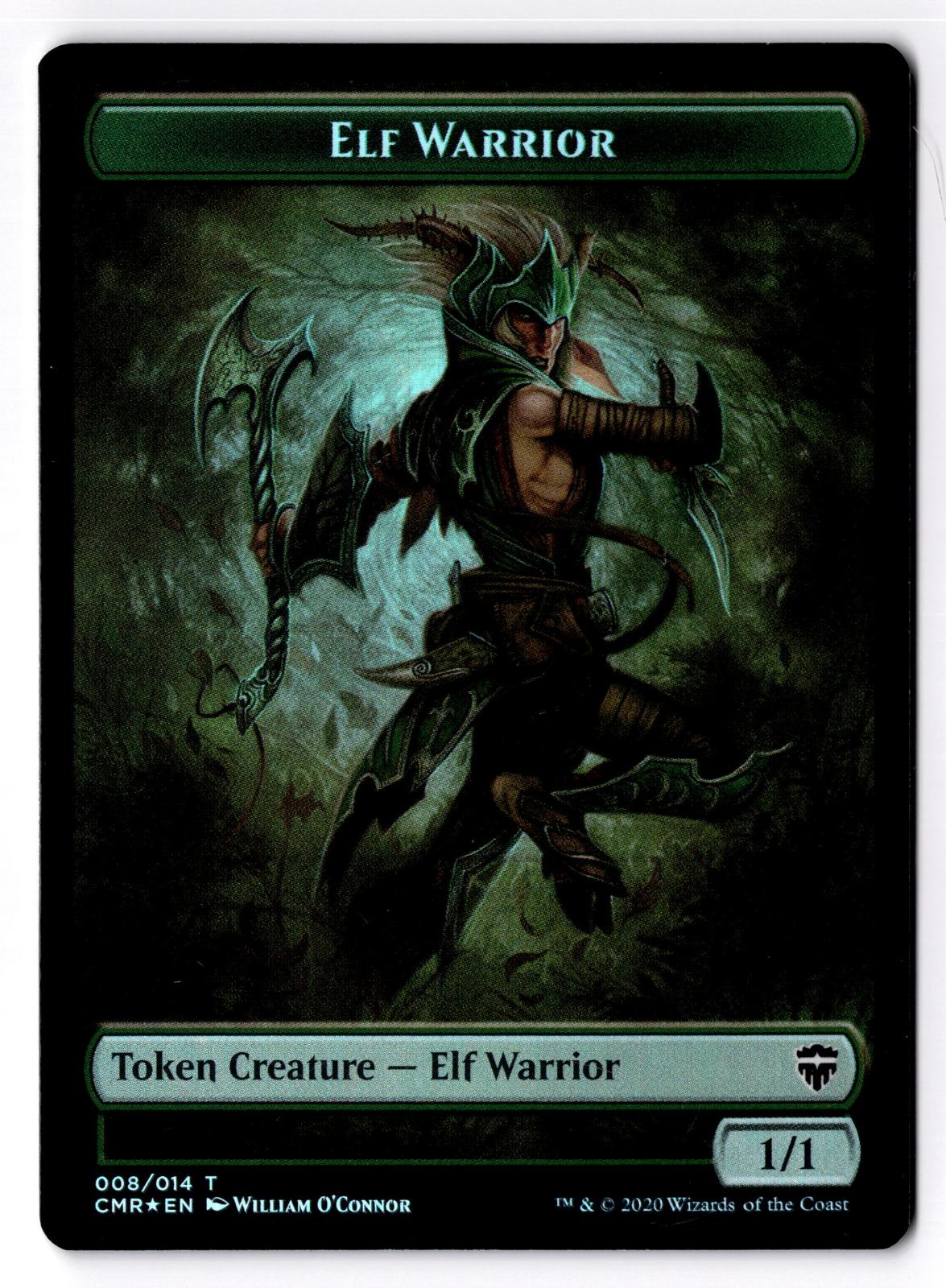 Elf Warrior // Thrull Double-Sided Token 8 // 5 Magic: The Gathering Foil MP