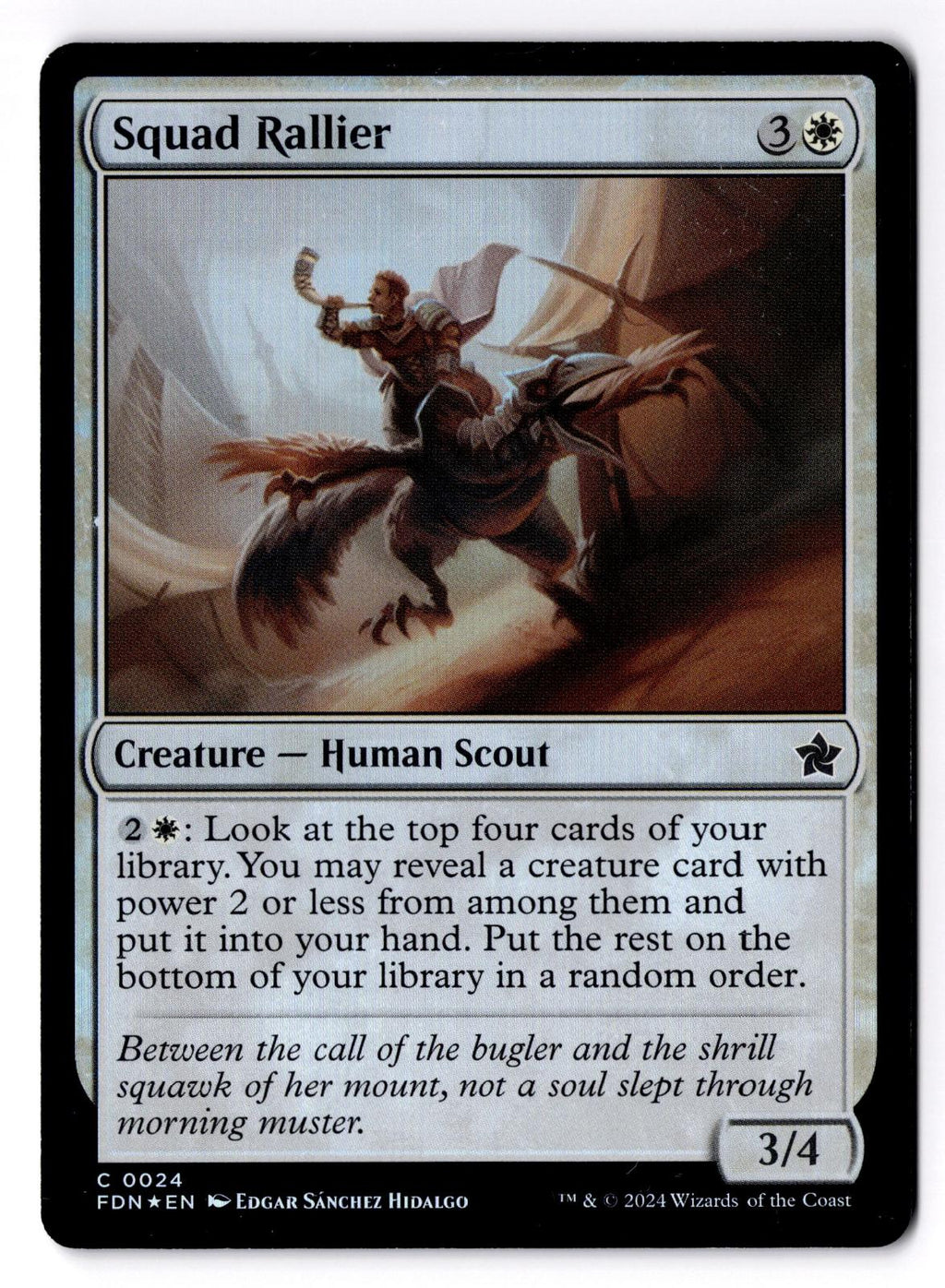 Squad Rallier 24 Common Foundations Magic: The Gathering Foil Lightly Played